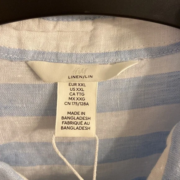XXL Gorgeous H&M Shirt, 100% Linen, Oversized, NWT - Picture 13 of 17